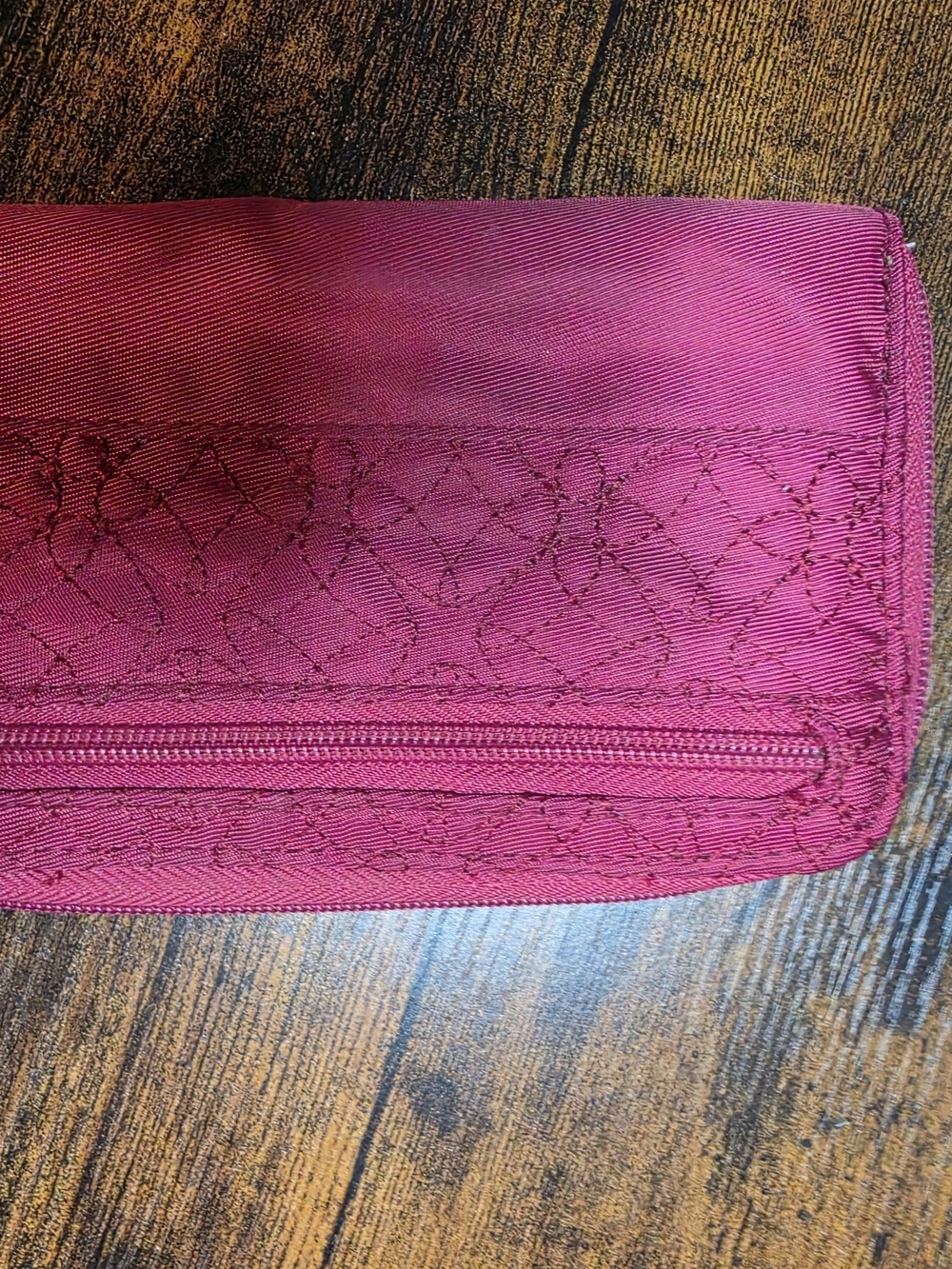 Travelon Quilted Wristlet Wallet in Raspberry - Picture 15 of 15